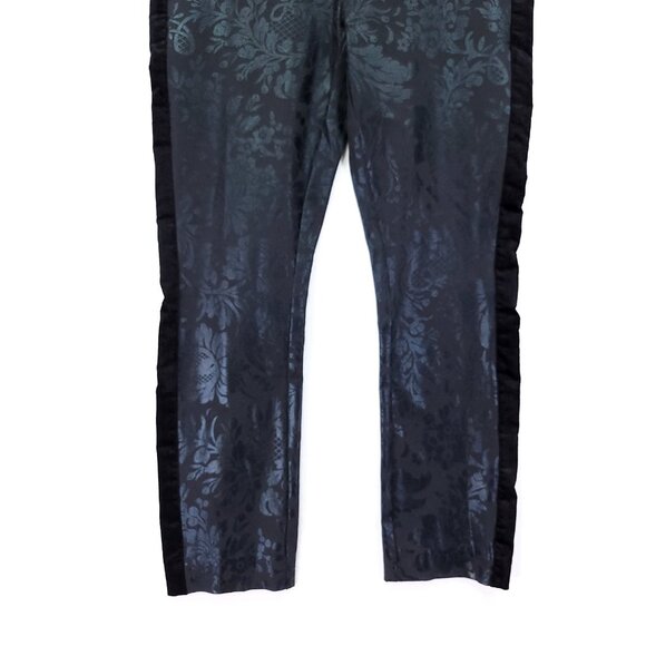 Anthropologie Jacquard Pants Size 0 The Essential Foil-Printed Tuxedo Trousers - Picture 12 of 15
